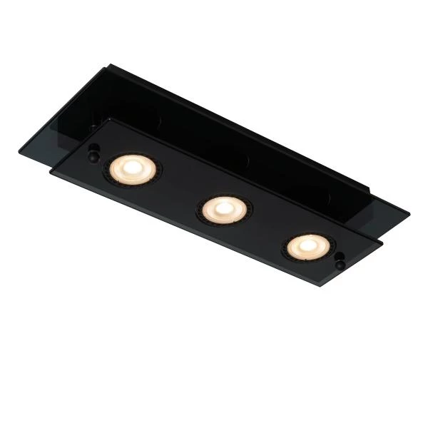 Lucide OKNO - Flush ceiling light - 3xGU10 - Black - detail 1